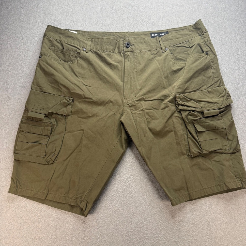 Smoke Rise Cargo Shorts Mens 44 Green Military Utility Rugged Outdoor Cotton
